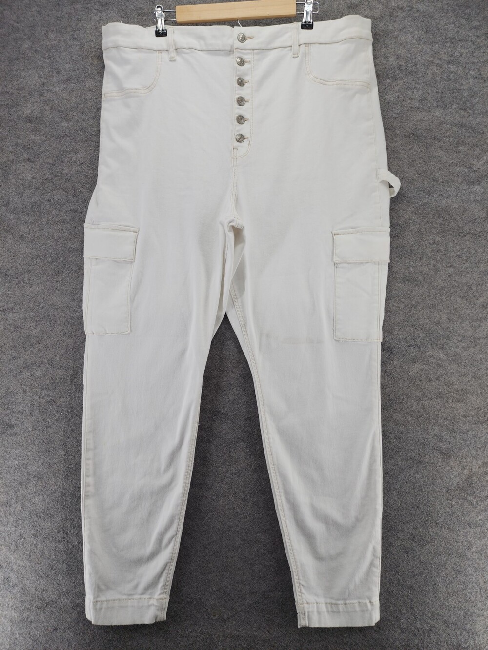 American Eagle Jegging Womens 22 Long Curvy Super Hi Rise White Button Fly